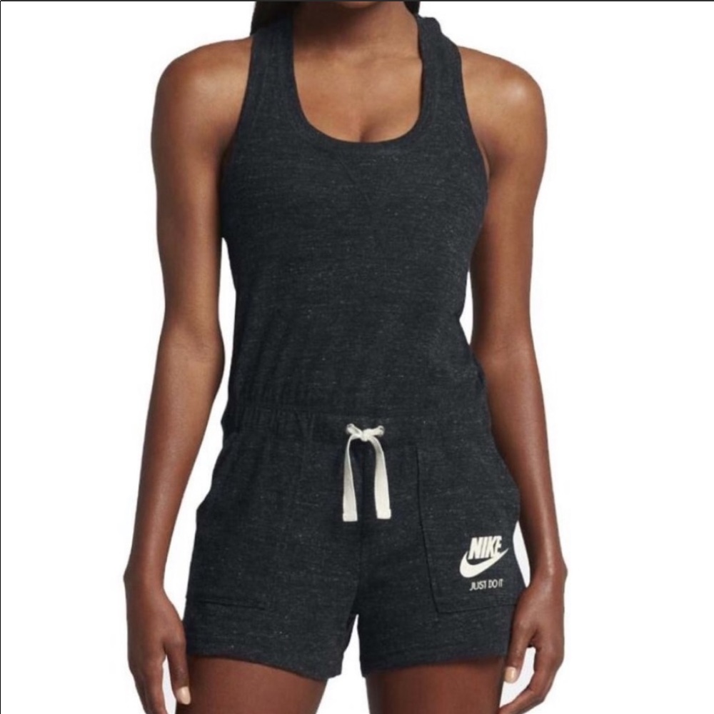 Nike Gym Vintage Style Romper Gray Size S